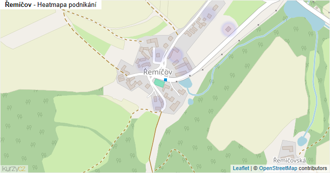 Řemíčov - mapa podnikání