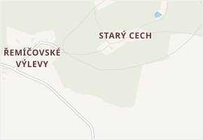 Starý cech v obci Řemíčov - mapa ulice