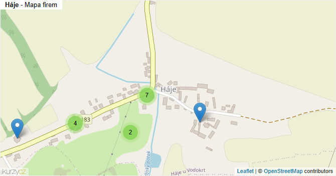 Háje - mapa firem