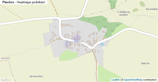 Plevňov - mapa podnikání