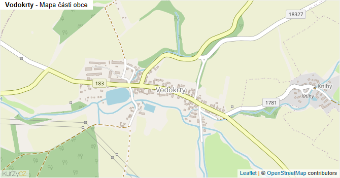 Vodokrty - mapa části obce