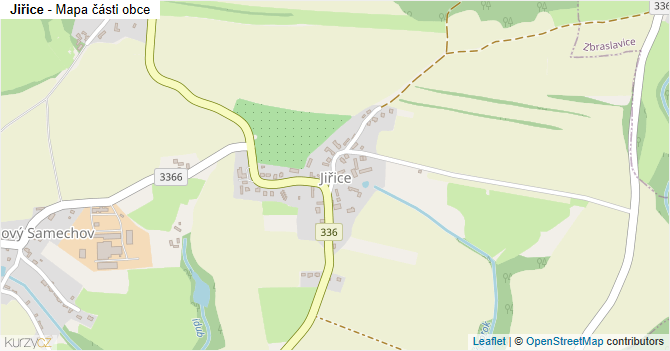 Jiřice - mapa části obce