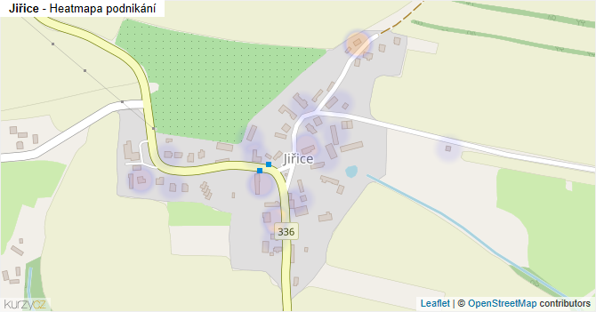 Jiřice - mapa podnikání