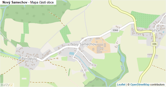 Nový Samechov - mapa části obce