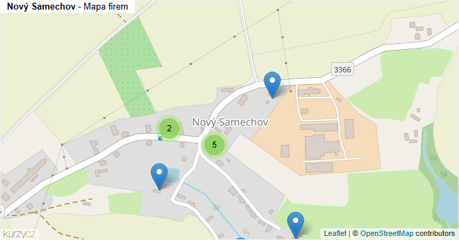 Nový Samechov - mapa firem