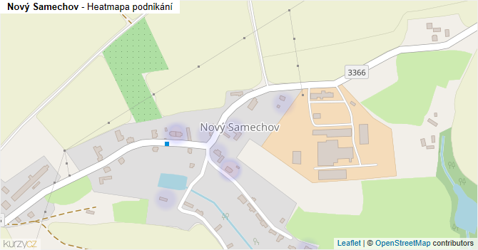 Nový Samechov - mapa podnikání