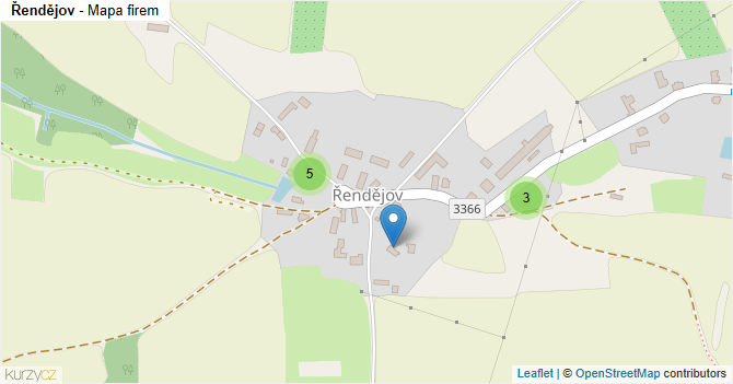 Řendějov - mapa firem