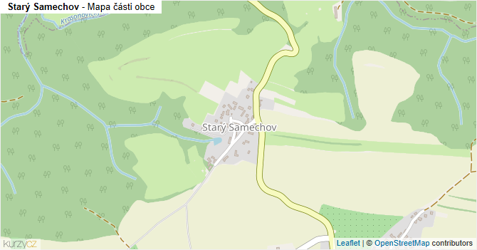 Starý Samechov - mapa části obce