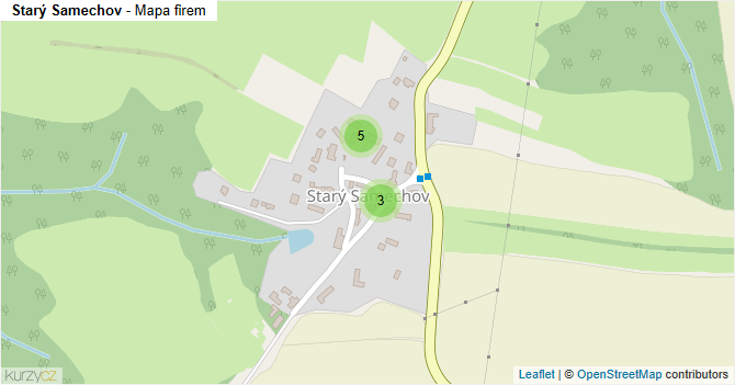 Starý Samechov - mapa firem