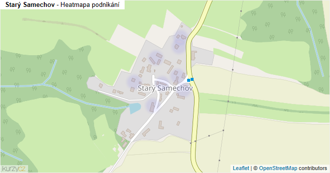 Starý Samechov - mapa podnikání