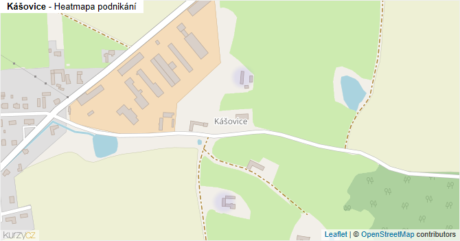 Kášovice - mapa podnikání
