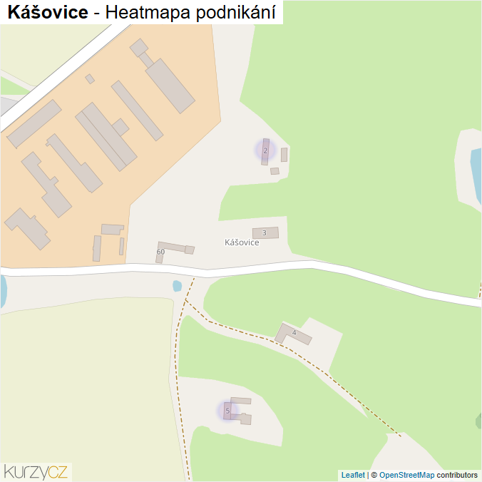 Mapa Kášovice - Firmy v části obce.