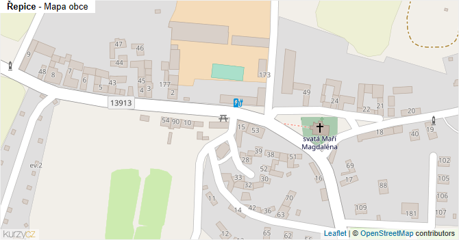 Řepice - mapa obce