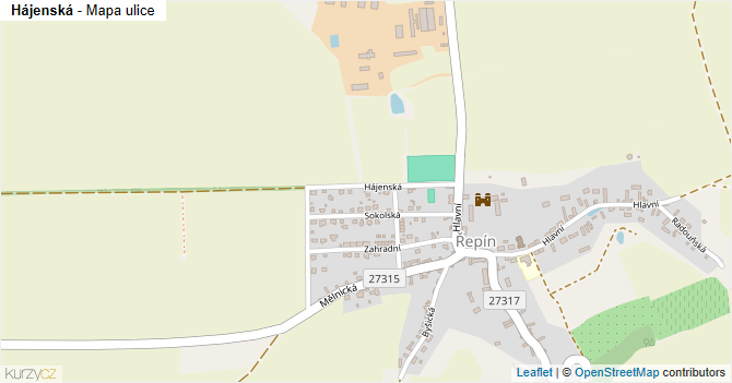 Hájenská - mapa ulice