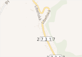 Libeňská v obci Řepín - mapa ulice