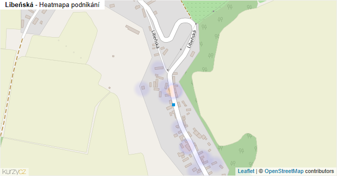 Libeňská - mapa podnikání