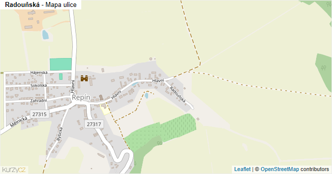 Radouňská - mapa ulice