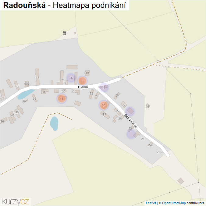 Mapa Radouňská - Firmy v ulici.