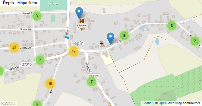 Řepín - mapa firem