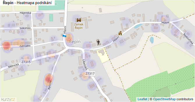 Řepín - mapa podnikání