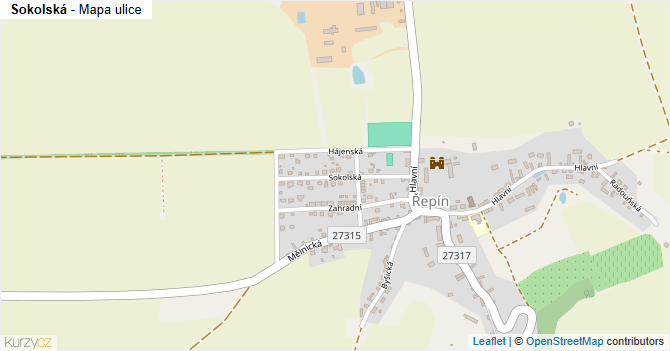 Sokolská - mapa ulice