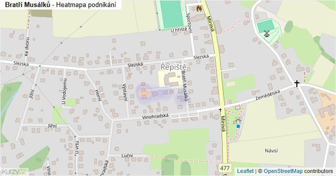 Bratří Musálků - mapa podnikání