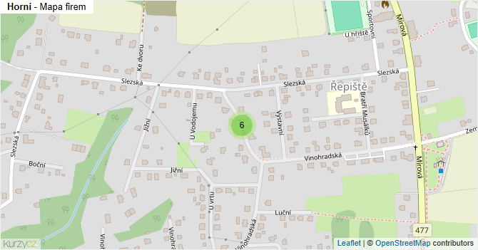 Horní - mapa firem