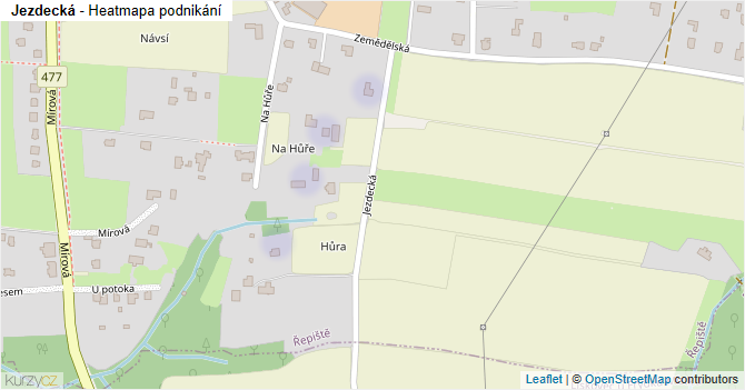 Jezdecká - mapa podnikání