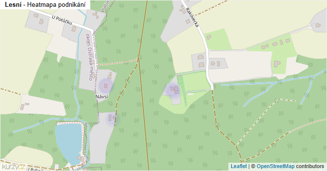 Lesní - mapa podnikání