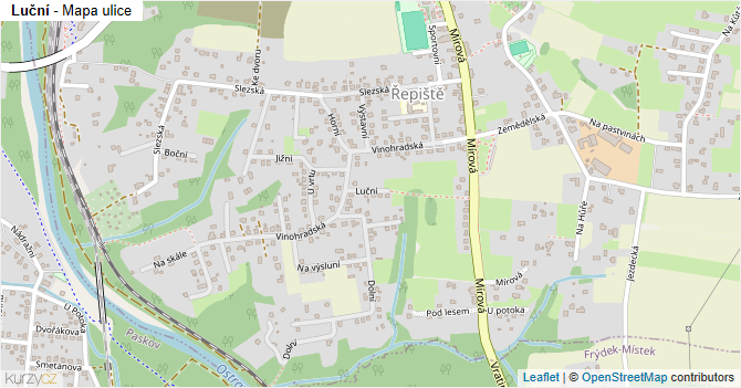 Luční - mapa ulice