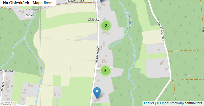 Na Obleskách - mapa firem