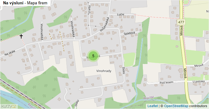 Na výsluní - mapa firem