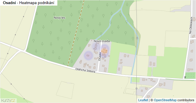 Osadní - mapa podnikání