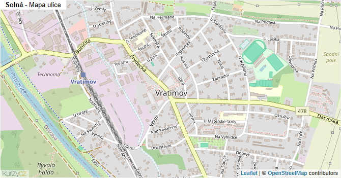 Solná - mapa ulice