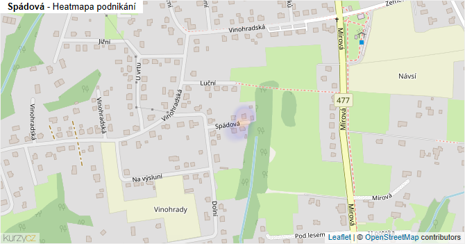Spádová - mapa podnikání