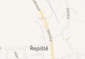 U hřiště v obci Řepiště - mapa ulice