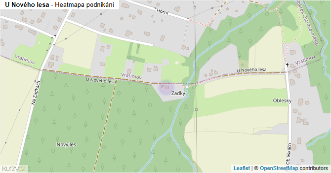 U Nového lesa - mapa podnikání