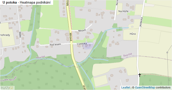 U potoka - mapa podnikání