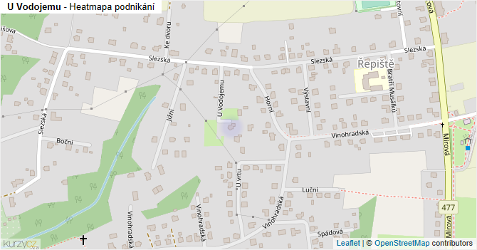 U Vodojemu - mapa podnikání