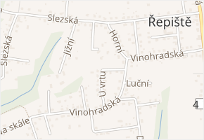 U vrtu v obci Řepiště - mapa ulice