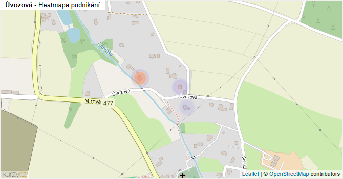 Úvozová - mapa podnikání