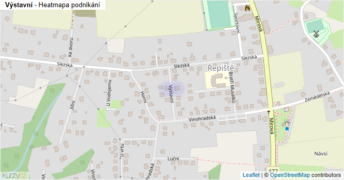 Výstavní - mapa podnikání