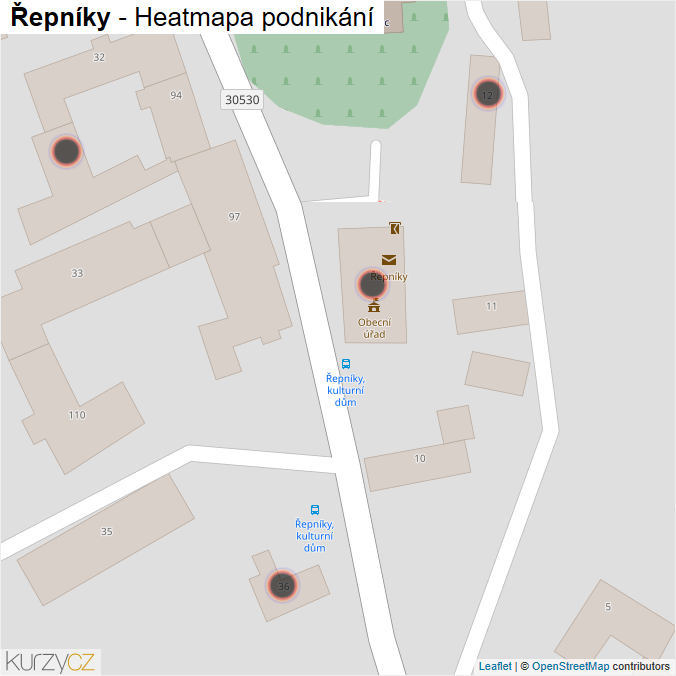 Mapa Řepníky - Firmy v obci.