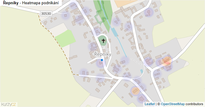 Řepníky - mapa podnikání