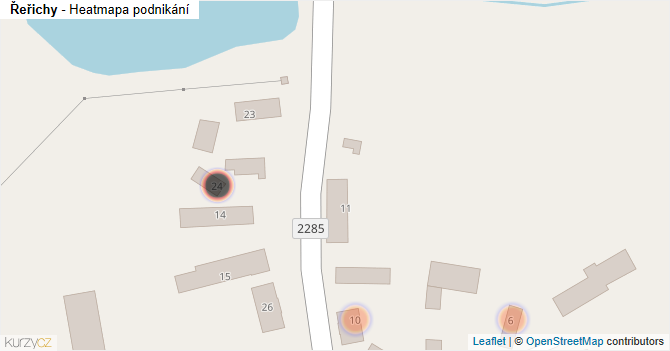 Řeřichy - mapa podnikání