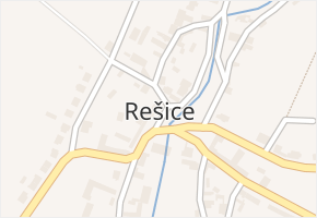Rešice v obci Rešice - mapa části obce