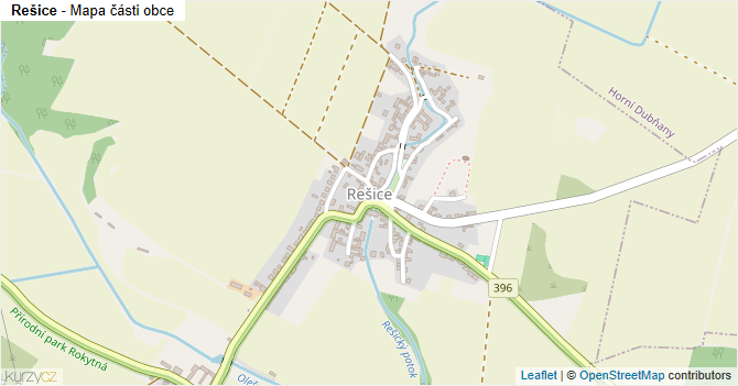 Rešice - mapa části obce