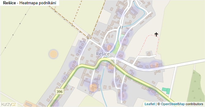 Rešice - mapa podnikání