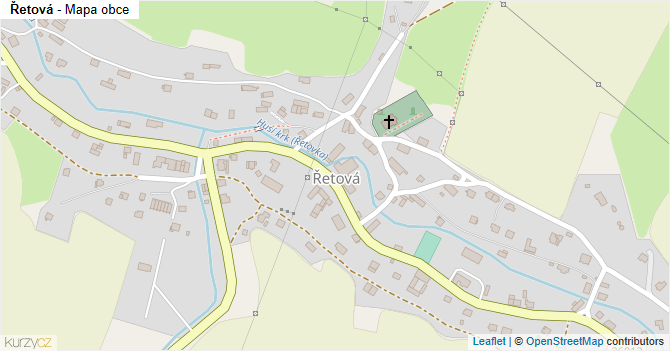 Řetová - mapa obce