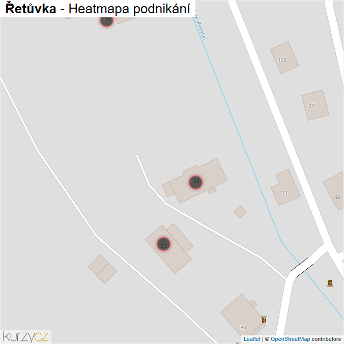 Mapa Řetůvka - Firmy v obci.